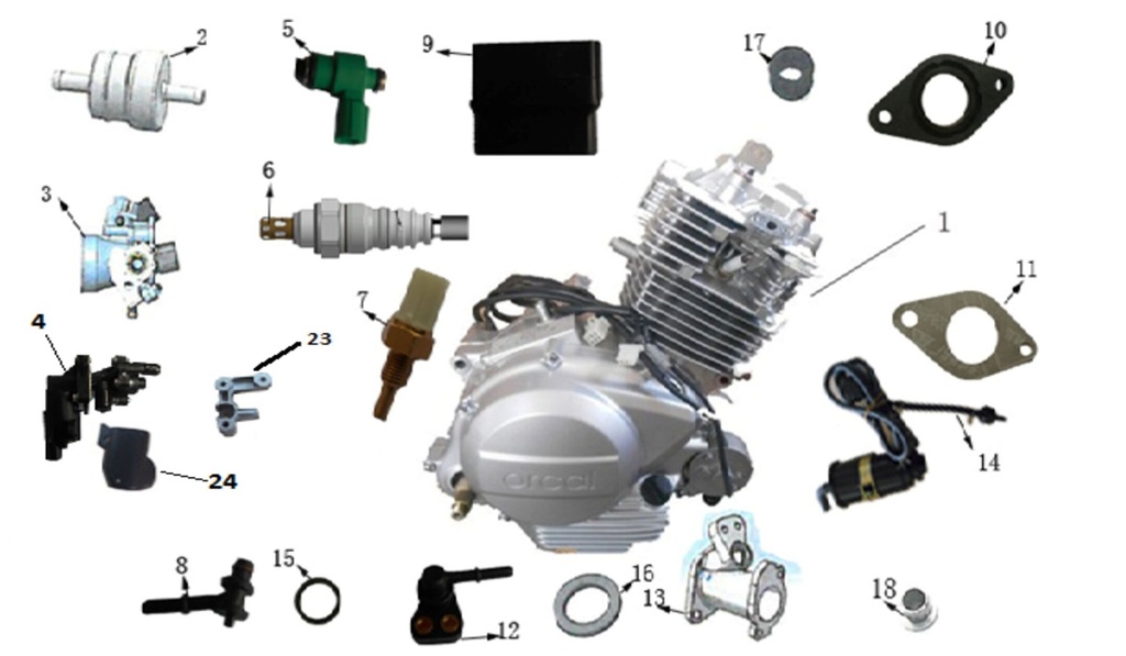 28 Protection de pompe injection Orcal moteur Sprint E4