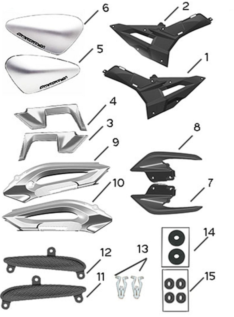 10 Ardent fairing. Metallic gray sk