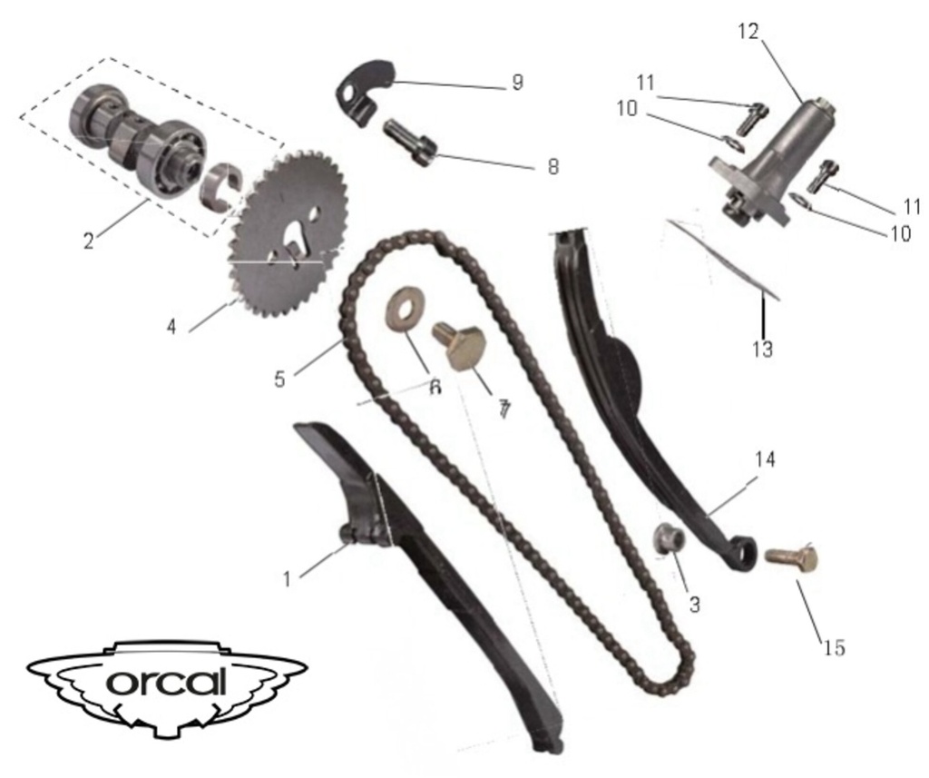 15 Orcal timing tensioner screw