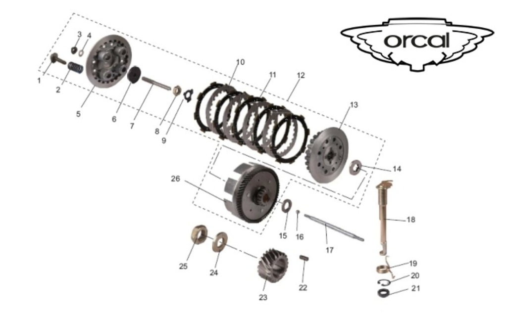 1 Orcal clutch spring screw