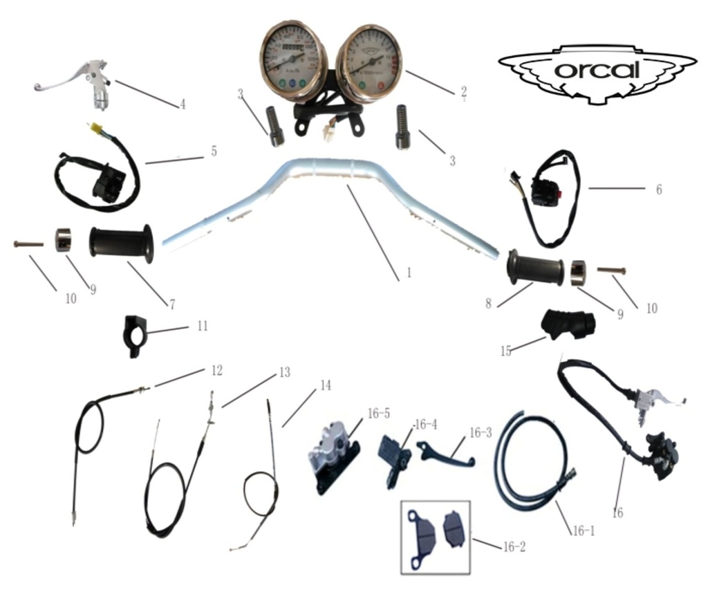 11 Collier câble embrayage Orcal moto