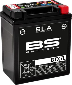 Batería BS BTX7L SLA sin mantenimiento activada en fábrica
