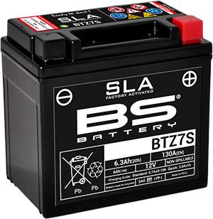 Batería BS BTZ7S SLA sin mantenimiento activada en fábrica