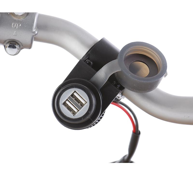Motorcycle handlebar USB port Chaft