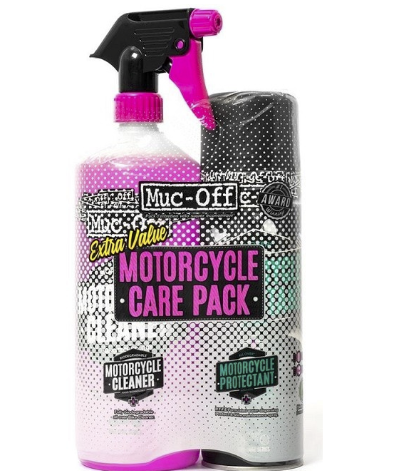 Kit de limpeza de motocicleta Muc-Off (protetor + limpador)