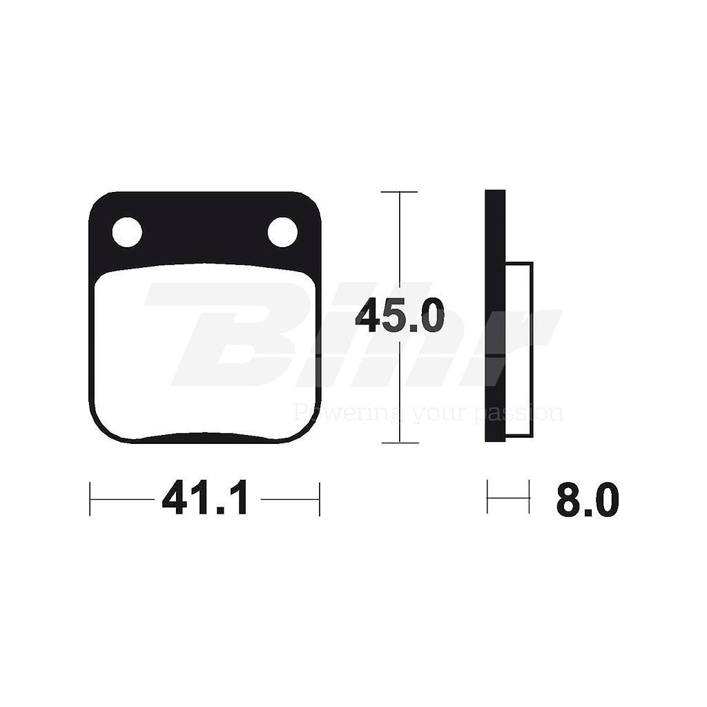 Rear brake pads Tecnium Ninja 125 / Z 125 organic
