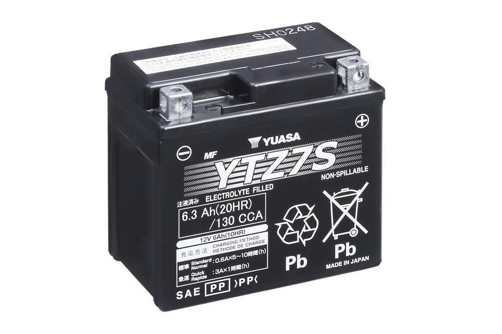 Batería Yuasa YTZ7S sin mantenimiento activada en fábrica