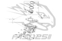 2 Kit pistone completo 125 Aprilia - 125 Orcal - 125 FB Mondial