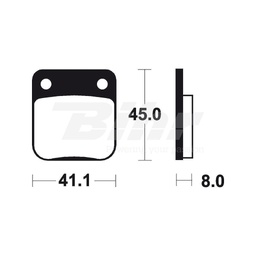[380360] Plaquettes frein arrière Tecnium Ninja 125 / Z 125 organique